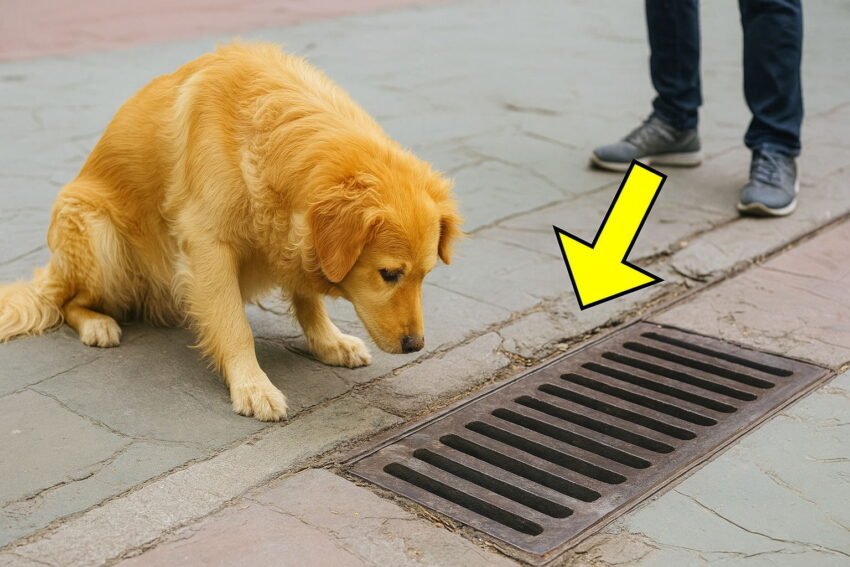 the-dog-looked-into-the-storm-drain-every-day—when-it-was-opened,-everyone-was-stunned